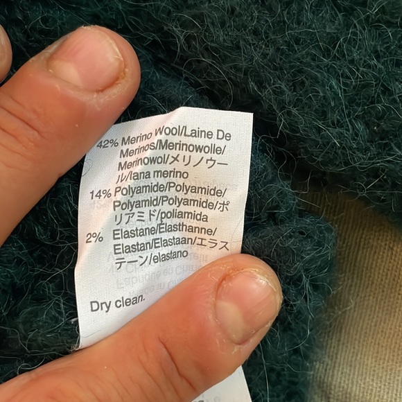 Cozy J Crew forest green alpaca jewel tone sweater! - Picture 6 of 6